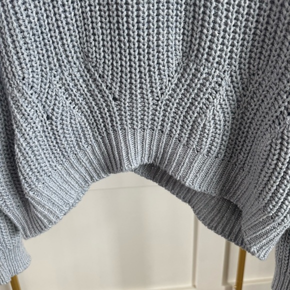 Rag Poets Blue Knit oversized slouchy light weight Sweater W Sz M - Picture 4 of 7